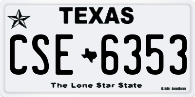 TX license plate CSE6353