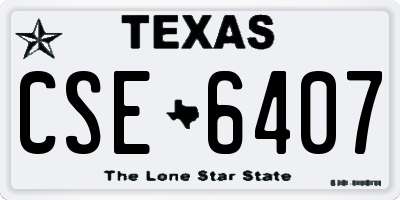 TX license plate CSE6407
