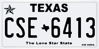 TX license plate CSE6413