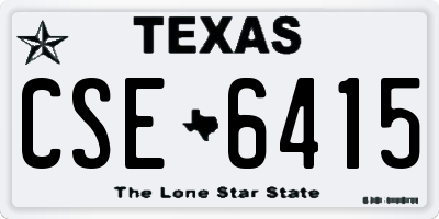 TX license plate CSE6415