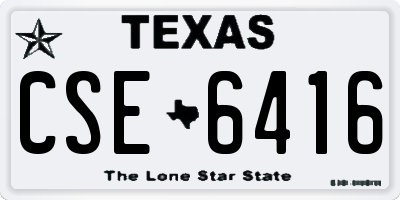 TX license plate CSE6416