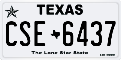 TX license plate CSE6437