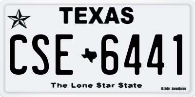 TX license plate CSE6441