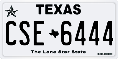TX license plate CSE6444