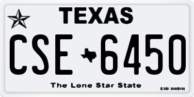 TX license plate CSE6450