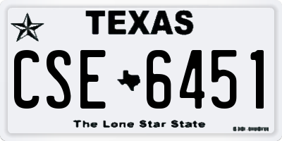TX license plate CSE6451