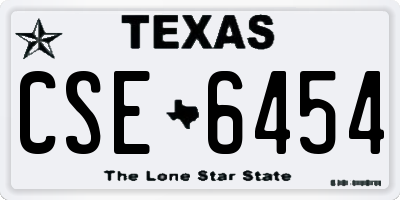TX license plate CSE6454