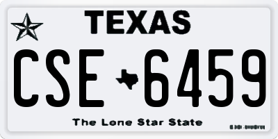 TX license plate CSE6459