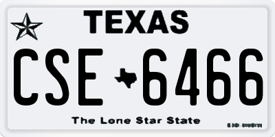 TX license plate CSE6466