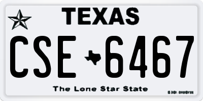 TX license plate CSE6467