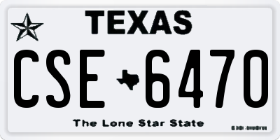 TX license plate CSE6470
