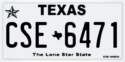TX license plate CSE6471