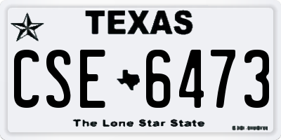 TX license plate CSE6473