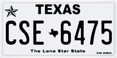 TX license plate CSE6475