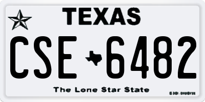 TX license plate CSE6482