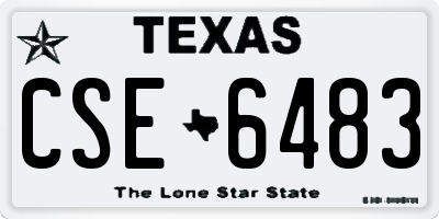 TX license plate CSE6483