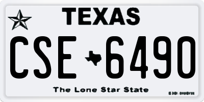 TX license plate CSE6490