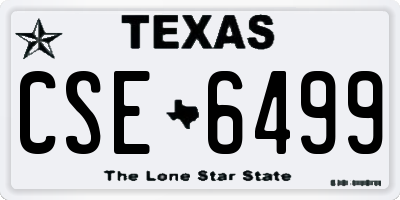 TX license plate CSE6499