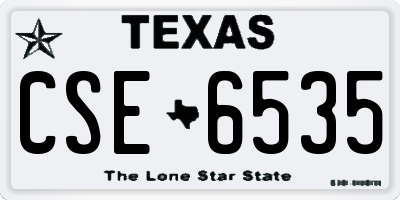 TX license plate CSE6535