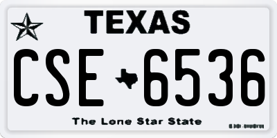 TX license plate CSE6536