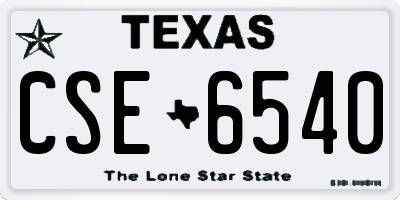 TX license plate CSE6540