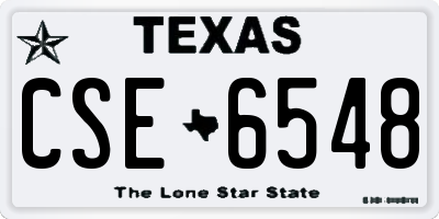 TX license plate CSE6548