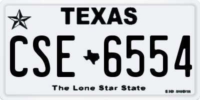 TX license plate CSE6554