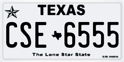 TX license plate CSE6555