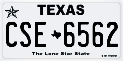 TX license plate CSE6562