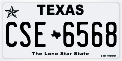 TX license plate CSE6568