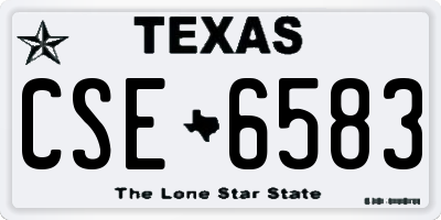 TX license plate CSE6583