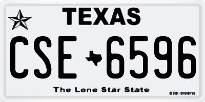 TX license plate CSE6596