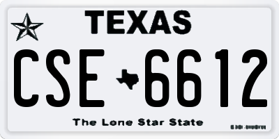 TX license plate CSE6612