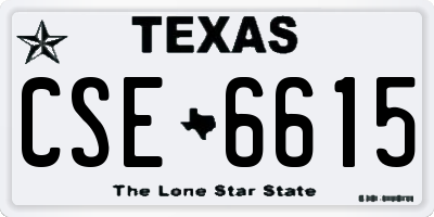 TX license plate CSE6615