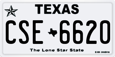TX license plate CSE6620