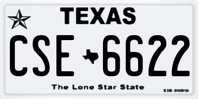 TX license plate CSE6622