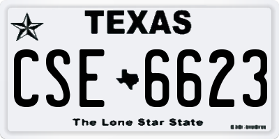 TX license plate CSE6623