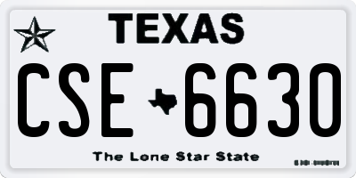 TX license plate CSE6630
