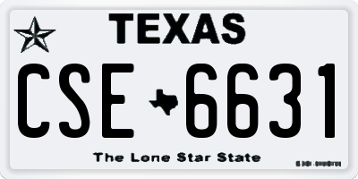 TX license plate CSE6631