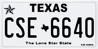 TX license plate CSE6640