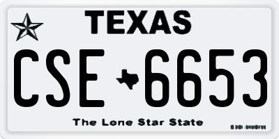 TX license plate CSE6653