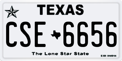 TX license plate CSE6656