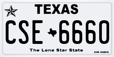 TX license plate CSE6660