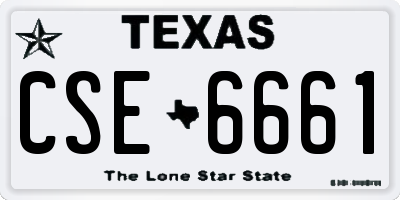 TX license plate CSE6661