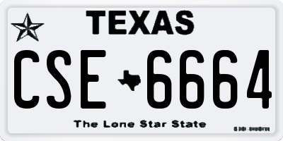 TX license plate CSE6664