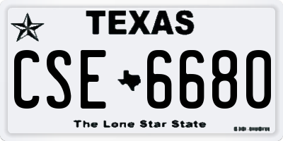 TX license plate CSE6680