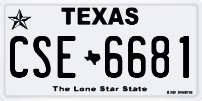 TX license plate CSE6681