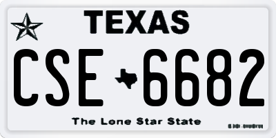 TX license plate CSE6682