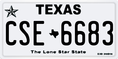 TX license plate CSE6683