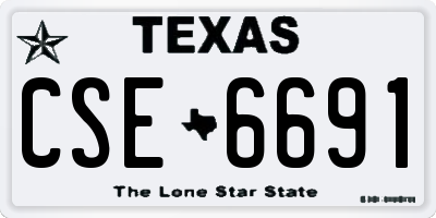 TX license plate CSE6691